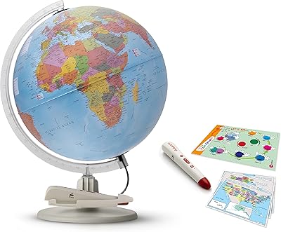 Globe éducatif lumineux et rotatif technodidateka pour enfants de parlamundo - 30 cm