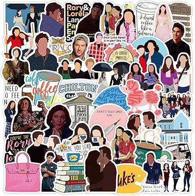 50pcs gilmore girls autocollants pour ordinateur portable série tv de comédie américaine drôle