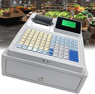 Caisse enregistreuse électronique 81 touches pour petites entreprises, clavier anti-poussière avec tiroir