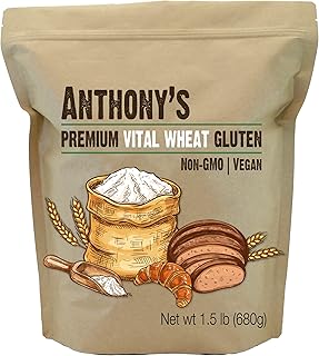 Gluten de blé vital d'anthony, 1,5 lb, riche en protéines, végétalien, sans ogm