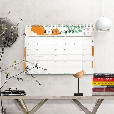 Calendrier 2021-2022 septembre 2021 décembre 2022 mural avec papier épais calendrier de 16
