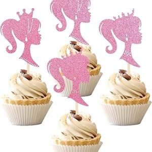 24 pièces de décorations de cupcakes princesse roses à paillettes pour fille, décorations pour fête prénatale, mariage, anniversaire de fille, fournitures de fête. Achetez en toute sérénité sur Diaytar