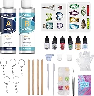 Kit débutant de fabrication de bijoux en résine époxy avec moules silicone