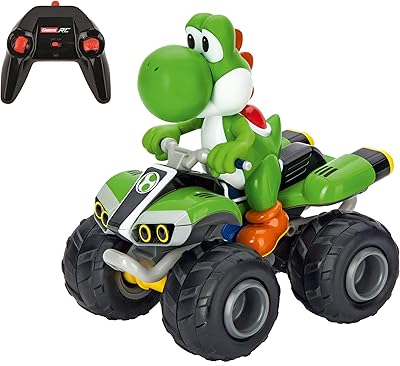 Jouet de voiture télécommandé carrera nintendo mario kart 2,4 ghz - yoshi quad