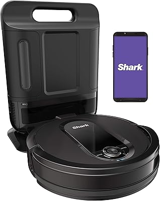 Robot aspirateur shark iq av1002ae avec support auto-vide xl, brosse autonettoyante, navigation avancée