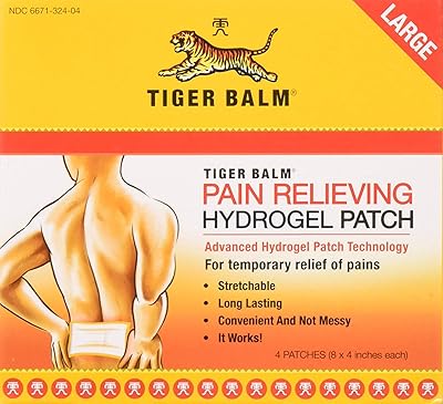 Patch anti-douleur tiger palm, grande taille, 4 de chaque (paquet de 3)