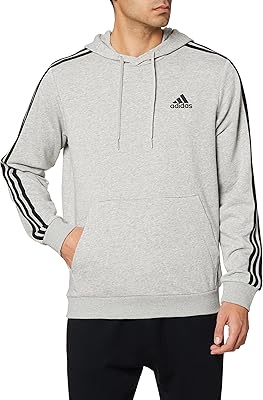 Sweat à capuche essentials pour homme, gris chiné moyen/noir, xxl
