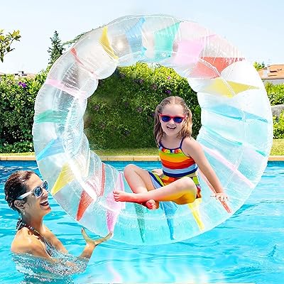 Flotteur gonflable, roue à eau colorée de 40 pouces, flotteur d'eau gonflable coloré