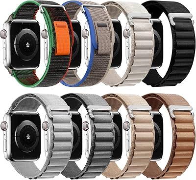 Sangle en nylon avec boucle de sentier compatible avec apple watch band