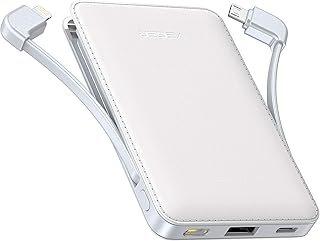 Veger mini power bank 5000 mah avec câble intégré pour chargement mobile