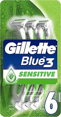 Rasoirs jetables gillette blue3 pour hommes, 6 pièces