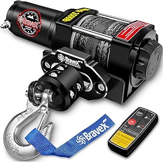 Kit de treuil électrique avancé à corde synthétique, capacité de 3506 lb, 12v