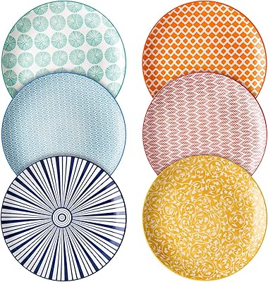 Assiettes plates en porcelaine selamica de 8 pouces, grand plateau de service