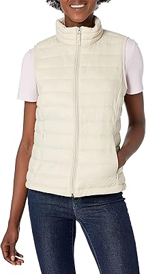 Veste matelassée imperméable et pliable amazon essentials pour femme - blanc cassé, taille