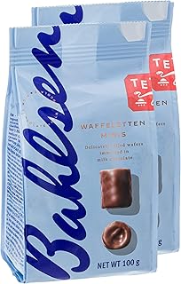 Petits pains au chocolat enrobés de gaufres au chocolat au lait basslin