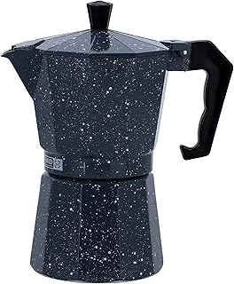 Cafetière royalford espresso en aluminium polymère rf10437 avec poignée et bouton utilisable