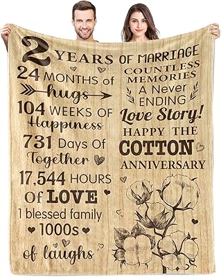 Cadeaux de mariage 2e anniversaire de fluffy time pour lui cadeau romantique