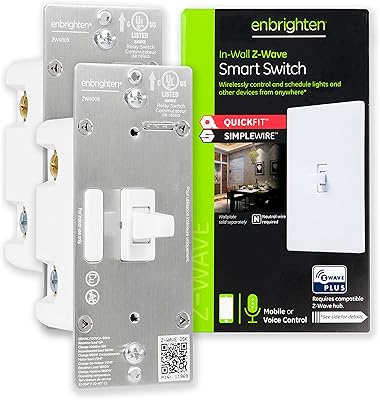 Interrupteur d'éclairage intelligent ge enbrighten z-wave plus paquet de 2 avec ajustement rapide
