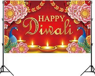 Nepnuser diwali decorings happy diwali photo booth toile de fond festival indien