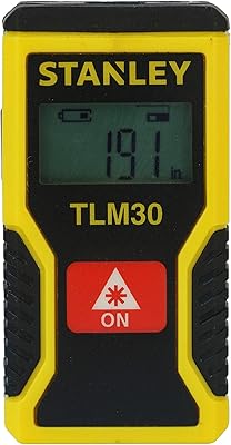 Télémètre laser de poche stanley tlm-30, 9 mètres, stht9-77425, noir/jaune, garantie 1 an