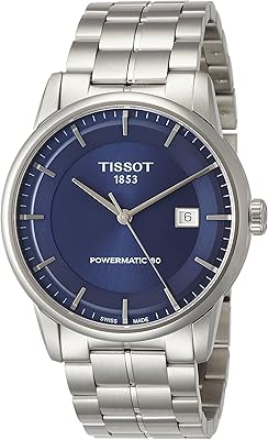 Montre automatique pour homme avec affichage analogique et bracelet en acier