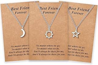 Collier de meilleure amie assorti soleil, lune et étoile, colliers d'amitié pour meilleure