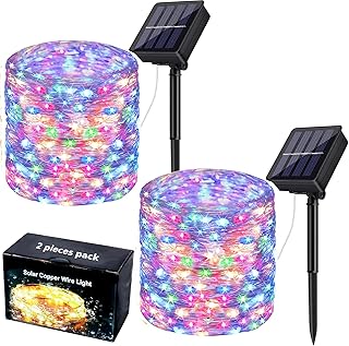 Guirlande solaire d'extérieur extra longue teox lumières led de 72 pieds