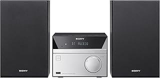 Système hi-fi sony cmt sbt20b avec cd, bluetooth, dap et radio fm, noir/argent