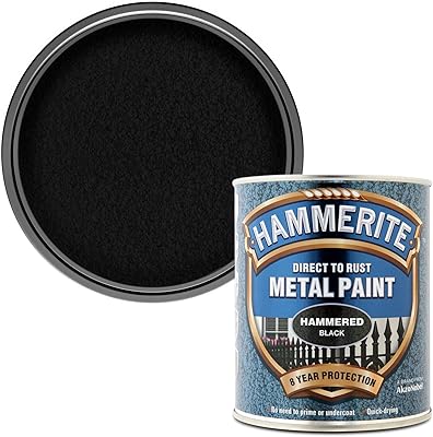 Peinture métallisée martelée noir hammerite 750 ml