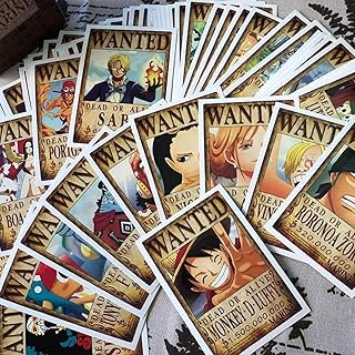 Goodrun 100 pièces anime one piece pirates wanted cartes postales dans une boîte