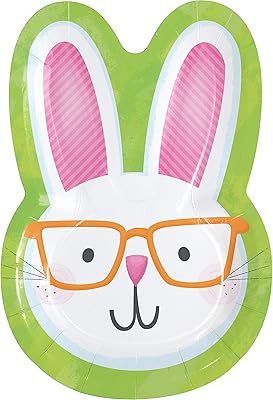 Creative converting assiette lapin joyeuses pâques, 8 pièces, taille 8,75 pouces