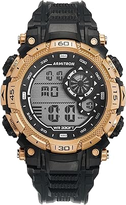 Montre chronographe numérique en résine pour hommes armitron sport, 40/8397