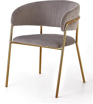 Chaise de salon moderne et confortable en velours angela, chaise à pieds dorés