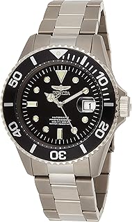 Montre automatique pour homme avec affichage analogique et bracelet en titane 0420, noir
