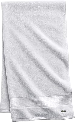 Serviette de bain lacoste heritage supima en coton, blanc, taille 30" x 54. Diaytar Sénégal : Simplicité, rapidité, économie