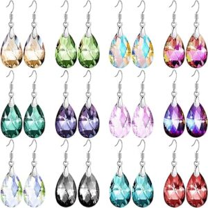 12 paires de boucles d'oreilles pendantes en cristal, ensemble de bijoux bohème pour filles et femmes, 12, aluminium, ambre. Diaytar : Des promotions exceptionnelles toute l'année pour tous les Sénégalais