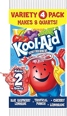 Pack de variétés de fruits non sucrés kool-aid, sans caféine, zéro calorie, ensemble