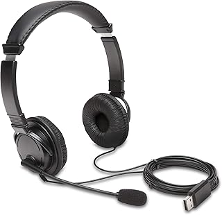 Casque hi-fi usb kensington avec microphone (k97601ww), noir
