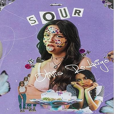Affiche de l'album photo de la chanteuse et compositrice américaine olivia rodrigo, format