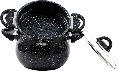 Marmite à vapeur lifesmile 5l avec couvercle en verre trempé