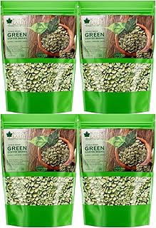 Grains de café vert arabica biologique bliss of earth, 4x250g