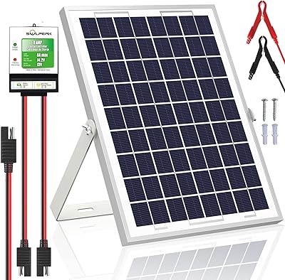 Panneau solaire solperk 10w, kit de chargeur de panneau solaire 12v + contrôleur