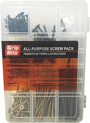 Kit de vis polyvalentes griprite primeguard mbc dws avec embouts phillips n°2 gratuits