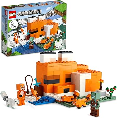 Kit de construction lego minecraft fox lodge et maison de poupée, cadeau parfait