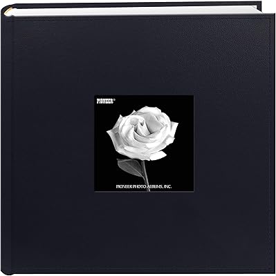Album photo pioneer avec 200 pochettes en cuir cousu, taille 4 x 6