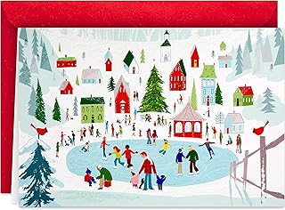 Cartes de vœux hallmark dans une boîte, snowy city (40 cartes avec enveloppes)