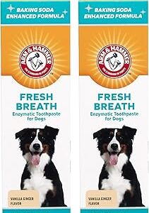 Arm & hammer 4 pets dentifrice enzymatique fresh breath pour chiens avec saveur de vanille et de gingembre | dentifrice pour chien avec une saveur que les chiens adoreront | 2,5 onces - paquet de 2. Diaytar : Votre destination shopping préférée au Sénégal