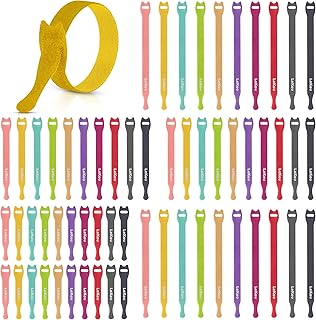 Leco 60 pièces attaches de câble combinées bandes de câbles d'attache