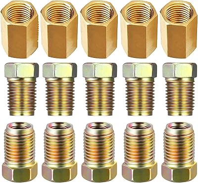 Raccords de conduite de frein 15 pièces (5 bouchons, 10 écrous) - assortiment
