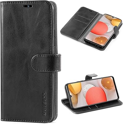 Coque de protection molps pour samsung galaxy a42 coque design portefeuille classique